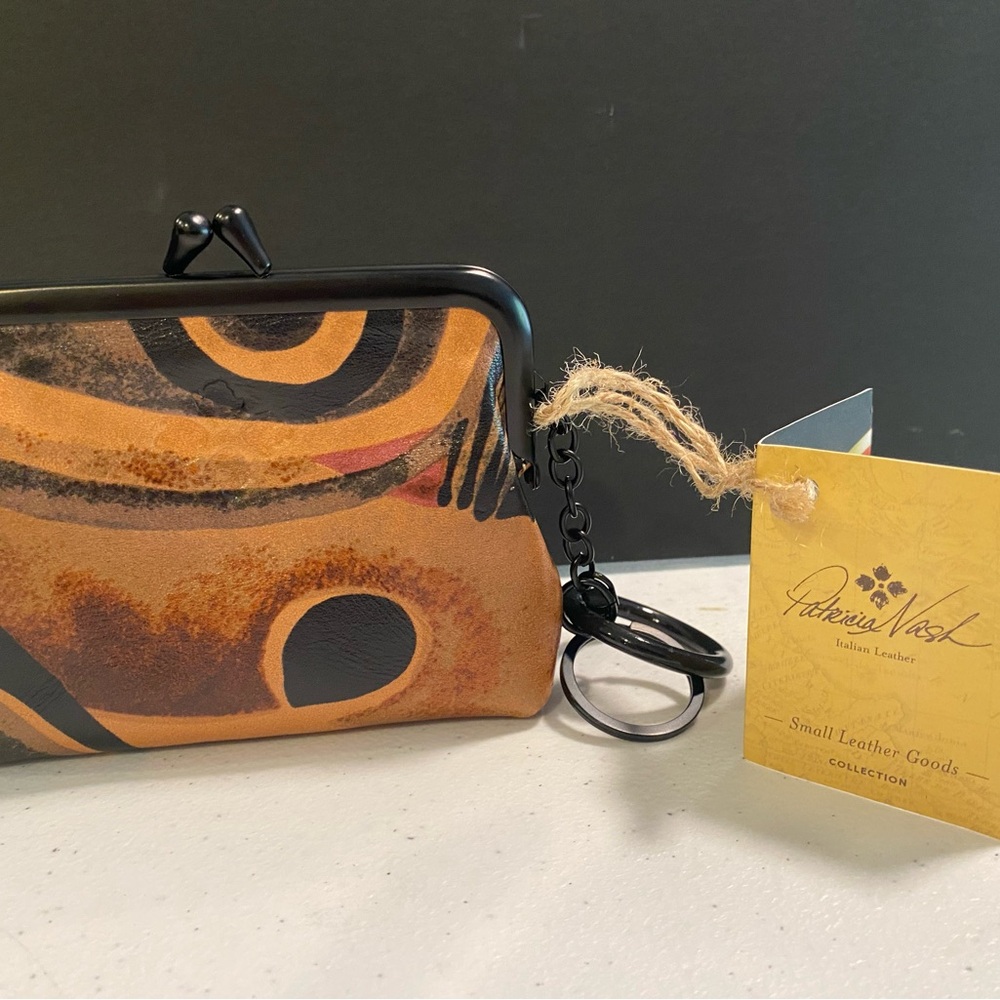 NEW W/ TAGS Patricia Nash Leather Coin Purse Snap Closure